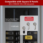 Generator Interlock Kit for Square D QO & Homeline 150/200 Amp Panels