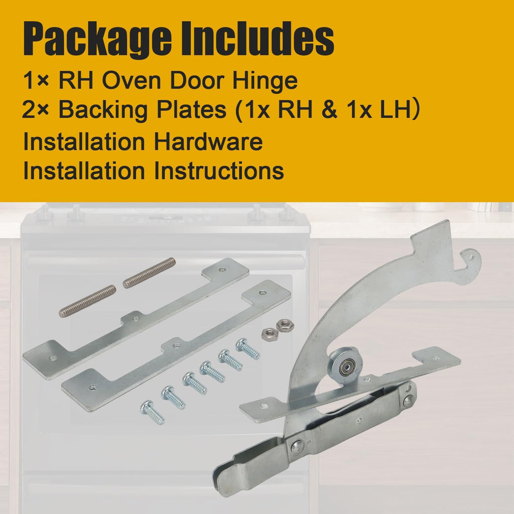 RH Oven Door Hinge for Frigidaire Electrolux Kenmore Replaces 318348800