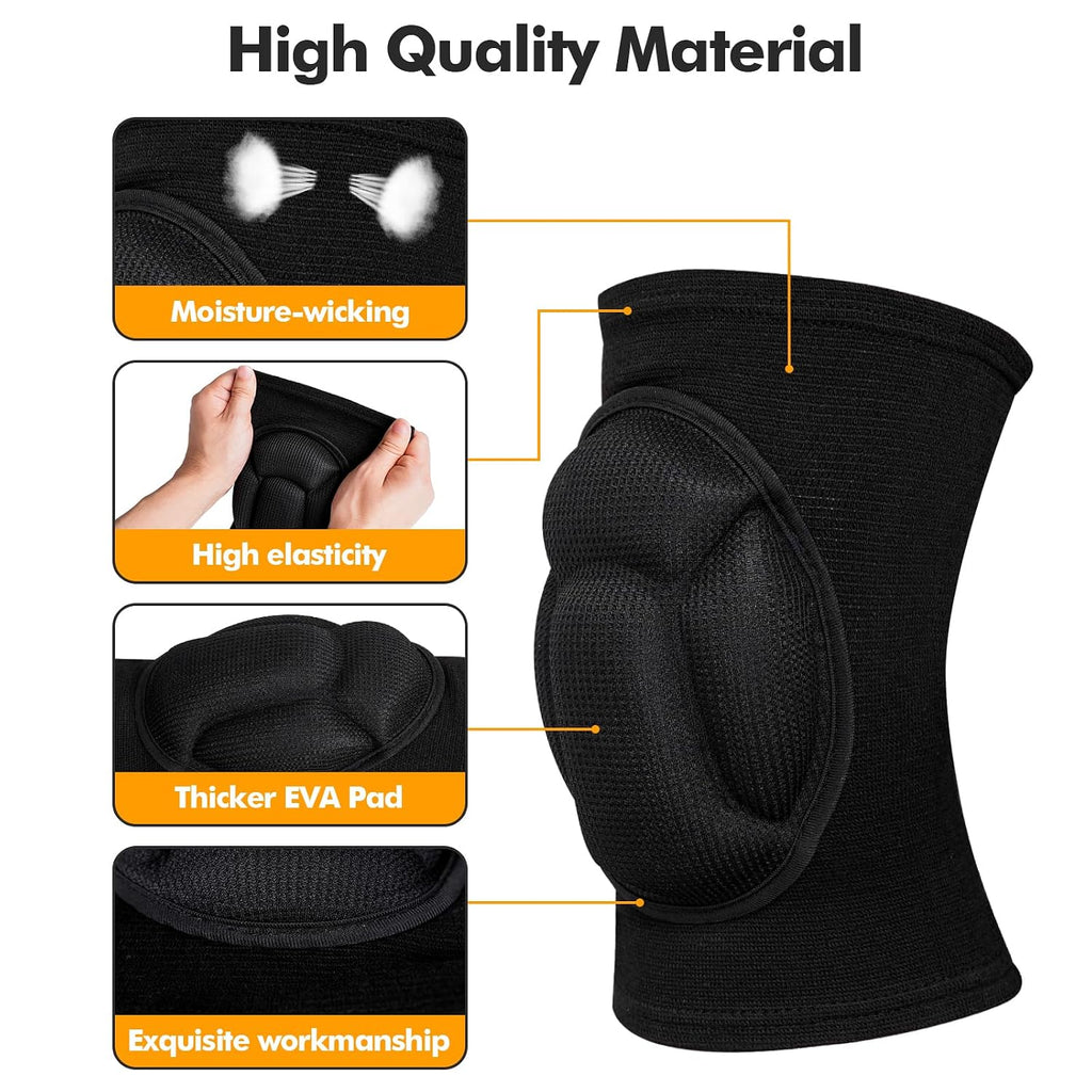 Protective Knee Pads, Thick Sponge Anti-slip,Women's/Men's Knee Pads for Volleyball, Rock Climbing, Cycling, Dancing