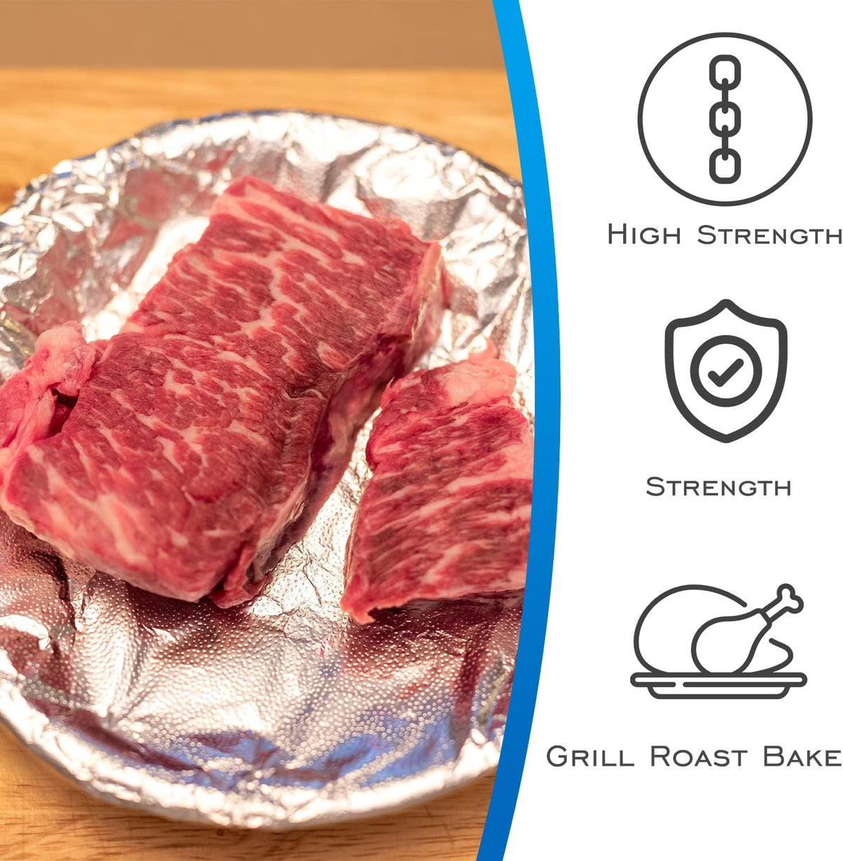 Heavy Duty Aluminum Foil - Pop Up Sheets (12" x 10.75", 500)