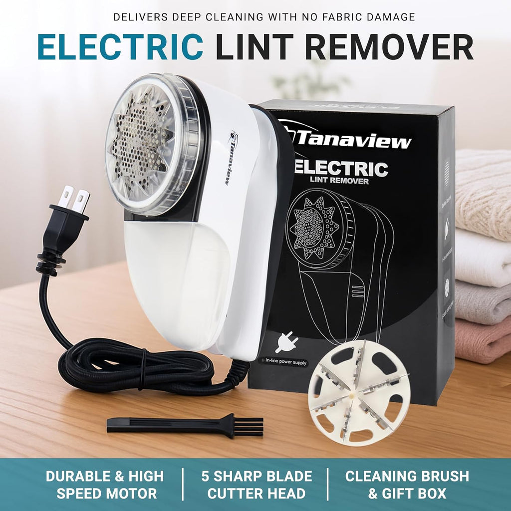 Power Corded Electric Fabric Shaver | No Battery, Pilling & Fuzz Remover for Clothes, Furniture, Couch, Sweaters, 6