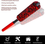 Metal Free Soft Wheel Cleaner Brush, Synthetic Wool Car Cleaning Brush, Highly Water Absorption, Dense and Durable