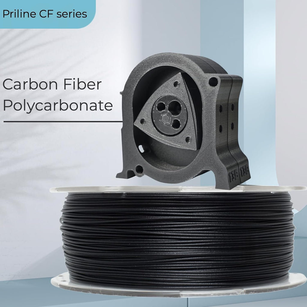 Carbon Fiber Filament, PRILINE Carbon Fiber Polycarbonate 3D Printer Filament 1.75mm, High Strength Carbon Fiber 3D