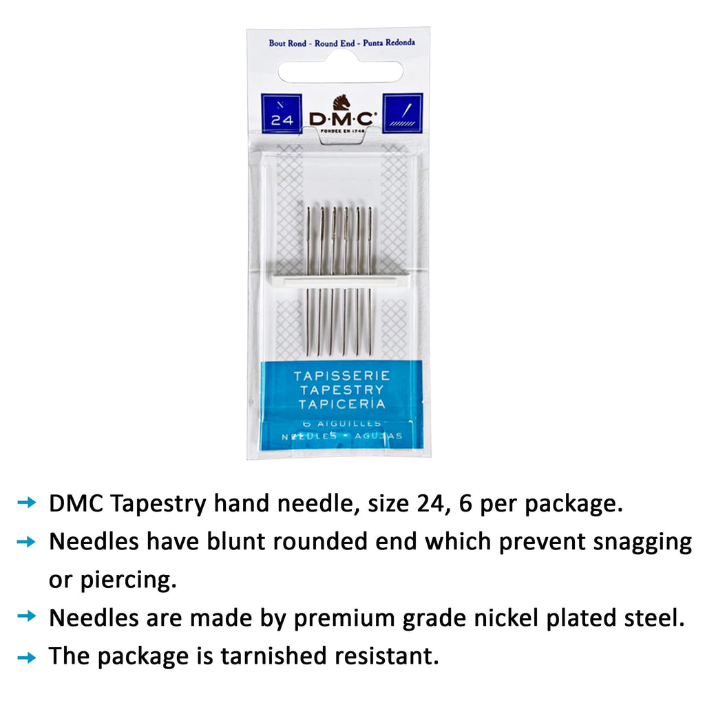 DMC Embroidery Floss Set,Special Selection Pack Bundle with Needles Size24.