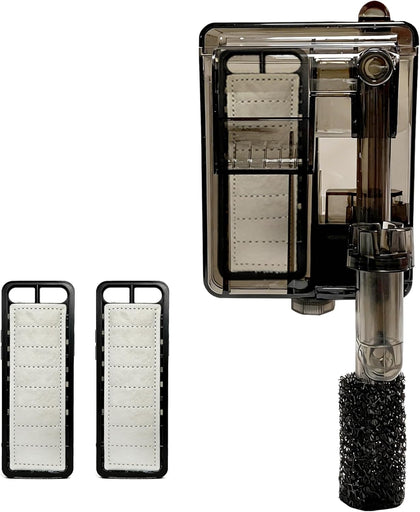 Compact Hang-On Back Aquarium Filter 53 GPH for Up to 10 Gallons Fish Tank USB Powered HOB Filter with Surface
