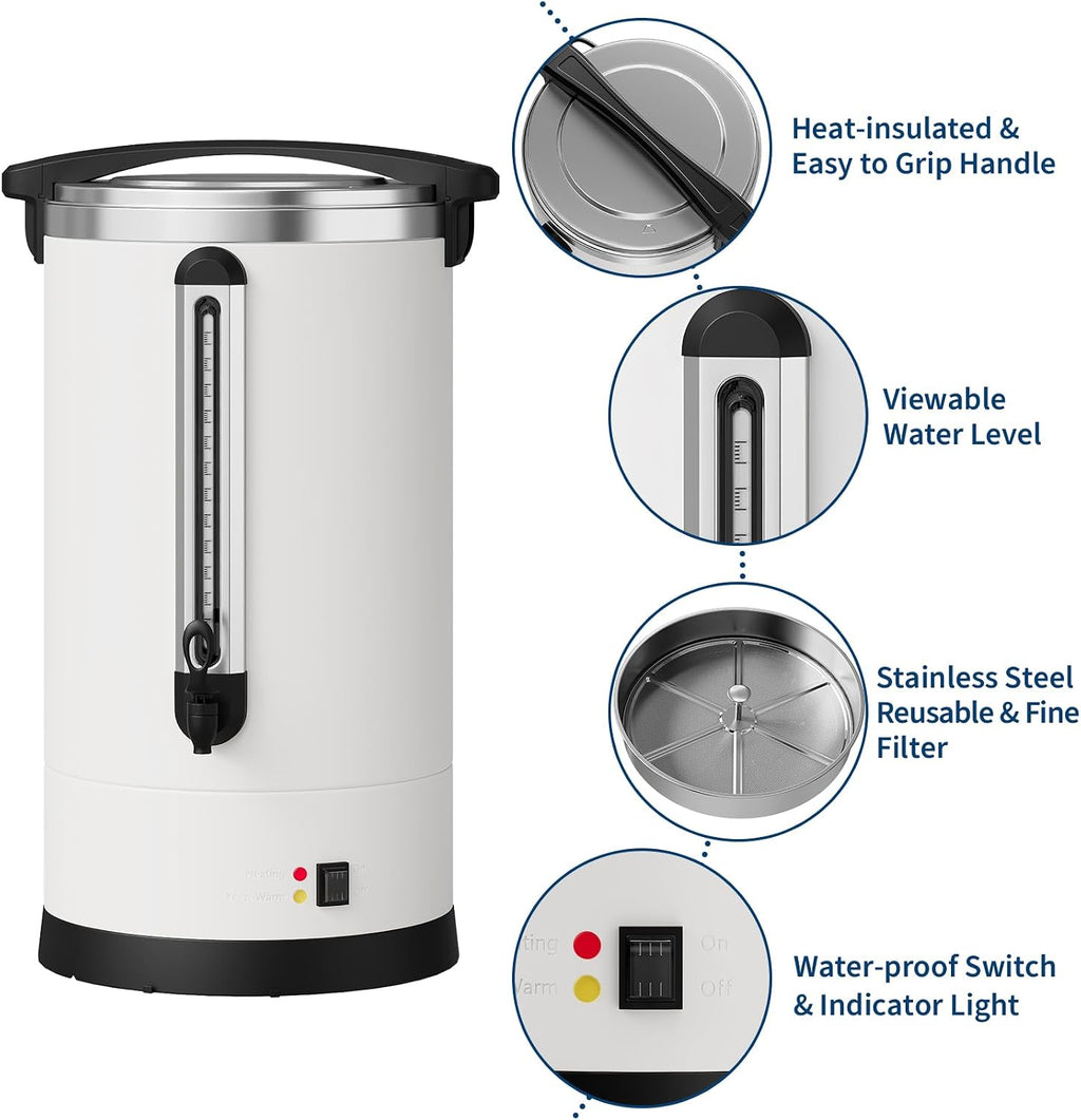 100 Cup Coffee Urn, 14 l Large Commercial Coffee Maker