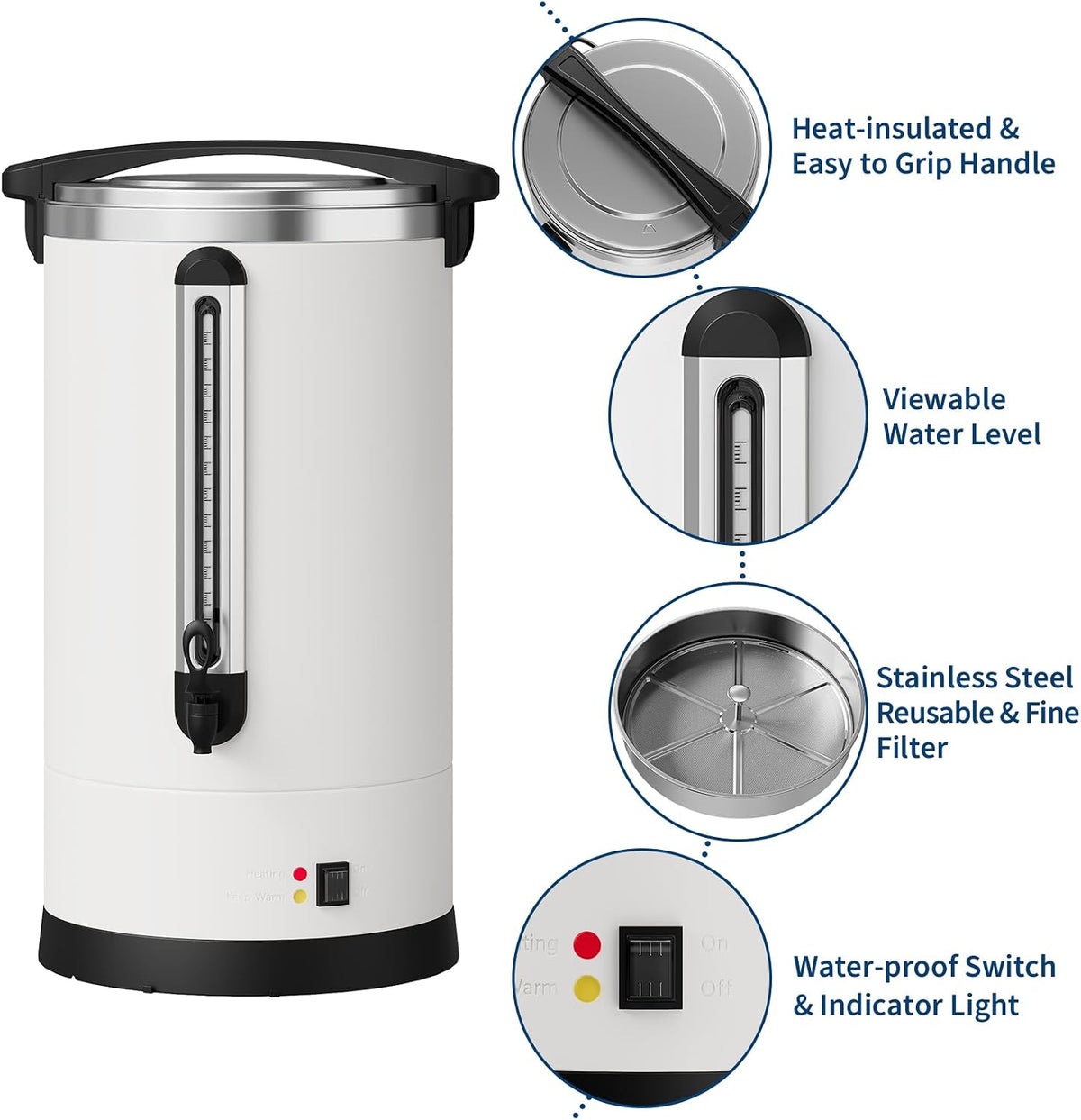100 Cup Coffee Urn, 14 l Large Commercial Coffee Maker
