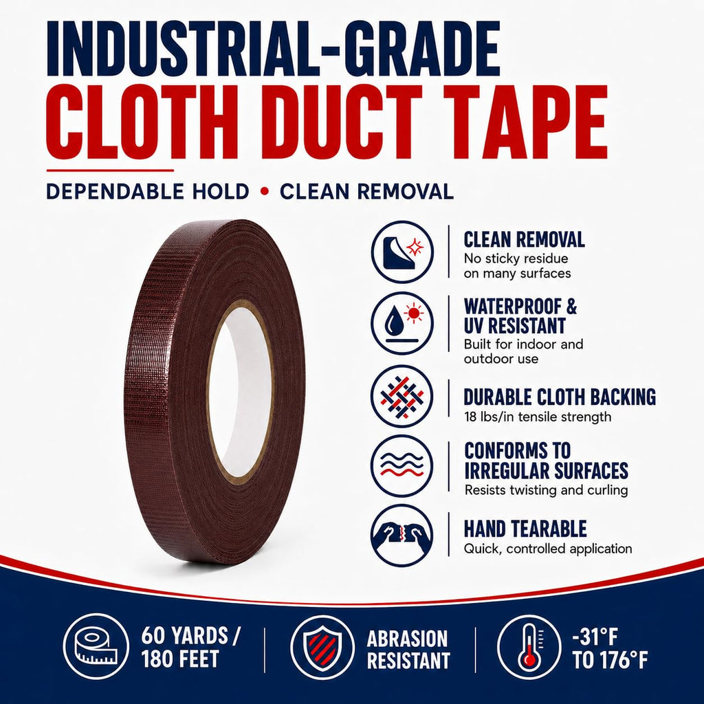 CDT-36 Burgundy Cloth Duct Tape, 3 Inch x 60 Yards