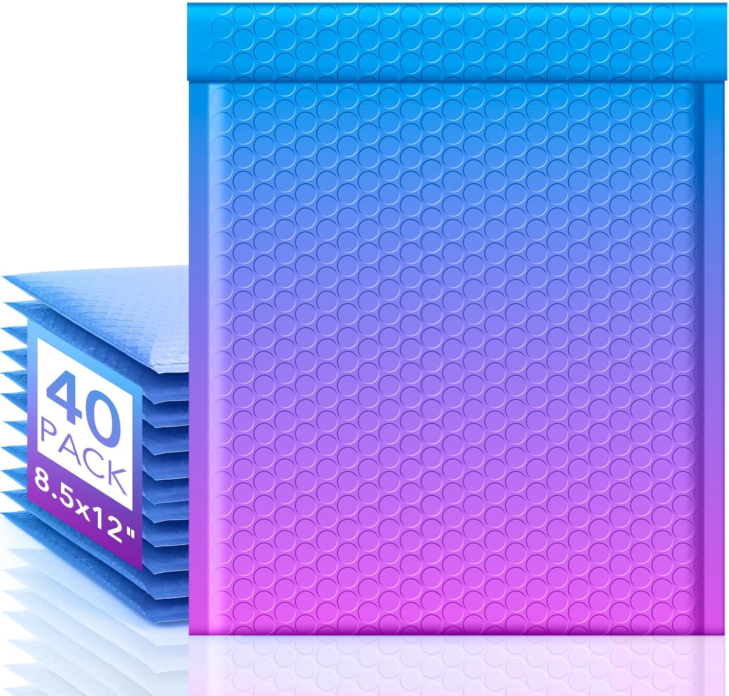 Bubble Mailers 8.5x12" 40 Pack Padded Envelopes Usable Size 8.5x11" | Thick Mailing Envelopes Bubble Opaque Padded