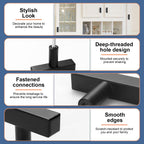30 Pack Matte Black Kitchen Cabinet Knobs, 2" Length Drawer Handles