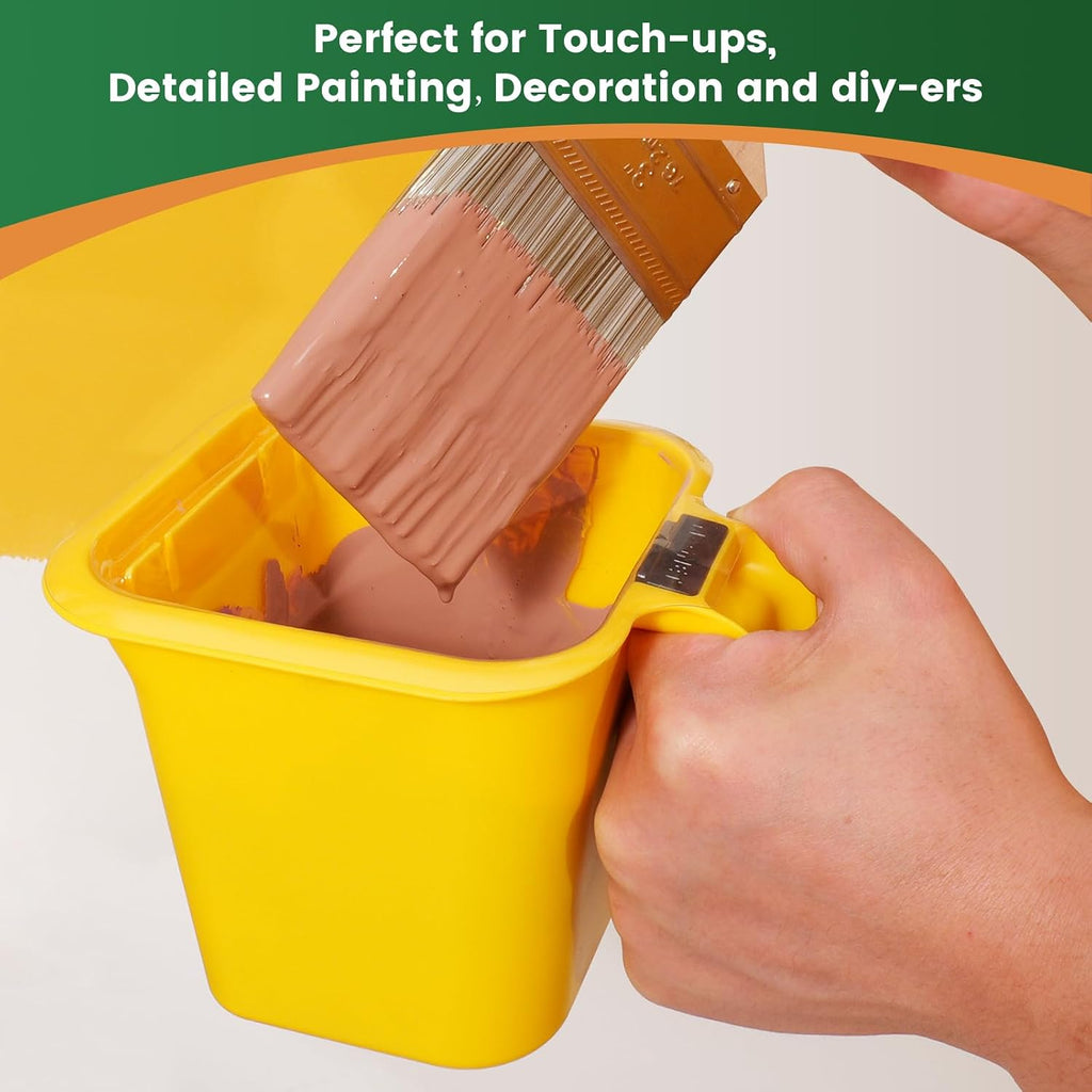15Pc Paint Bucket Holds 16 oz. of Paint or Stain, Paint Cup, Paint Pail Liner, Trim Painting Tool