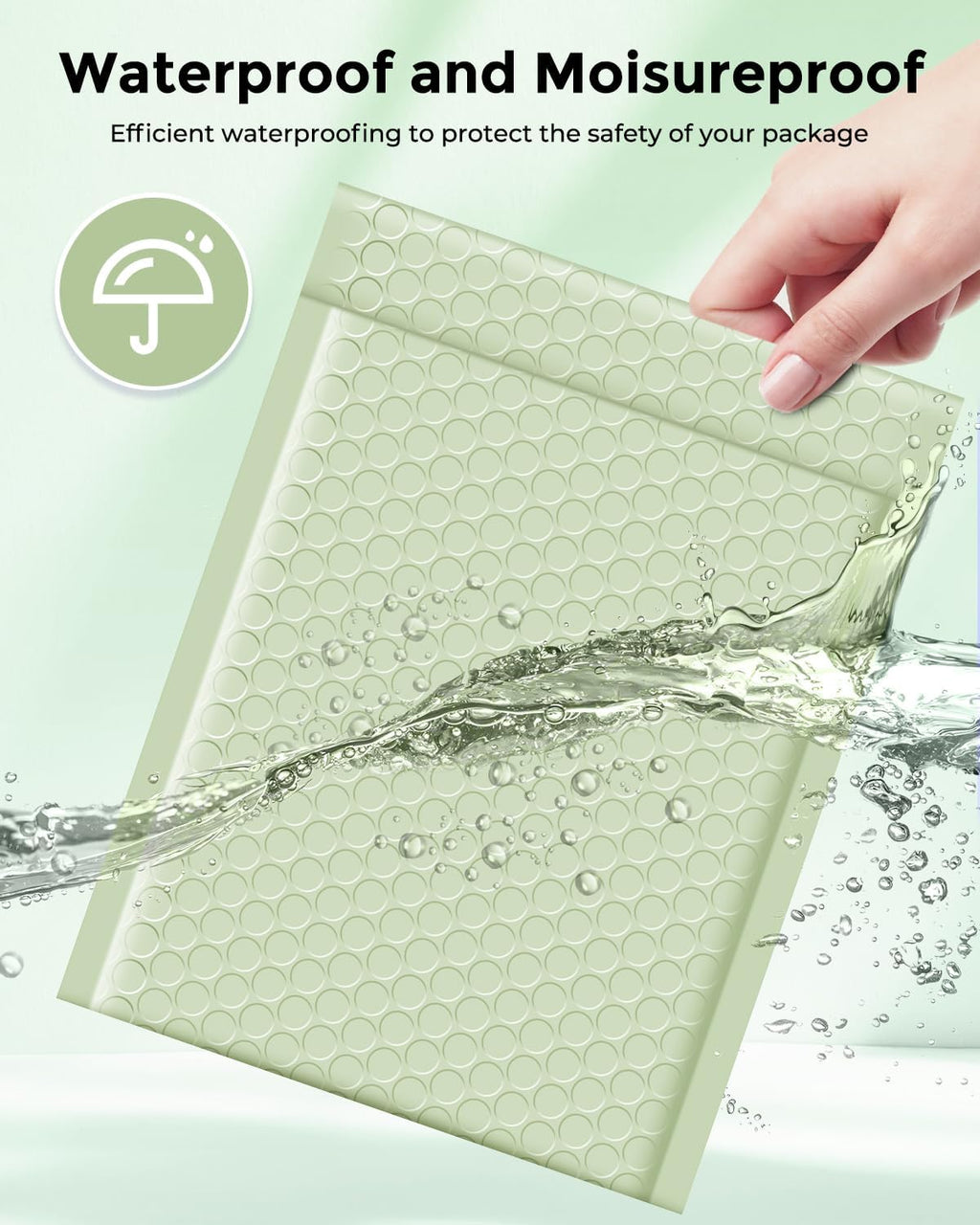 Bubble Mailers 6x10 Inch 100 Pack Mint Green Padded Envelopes