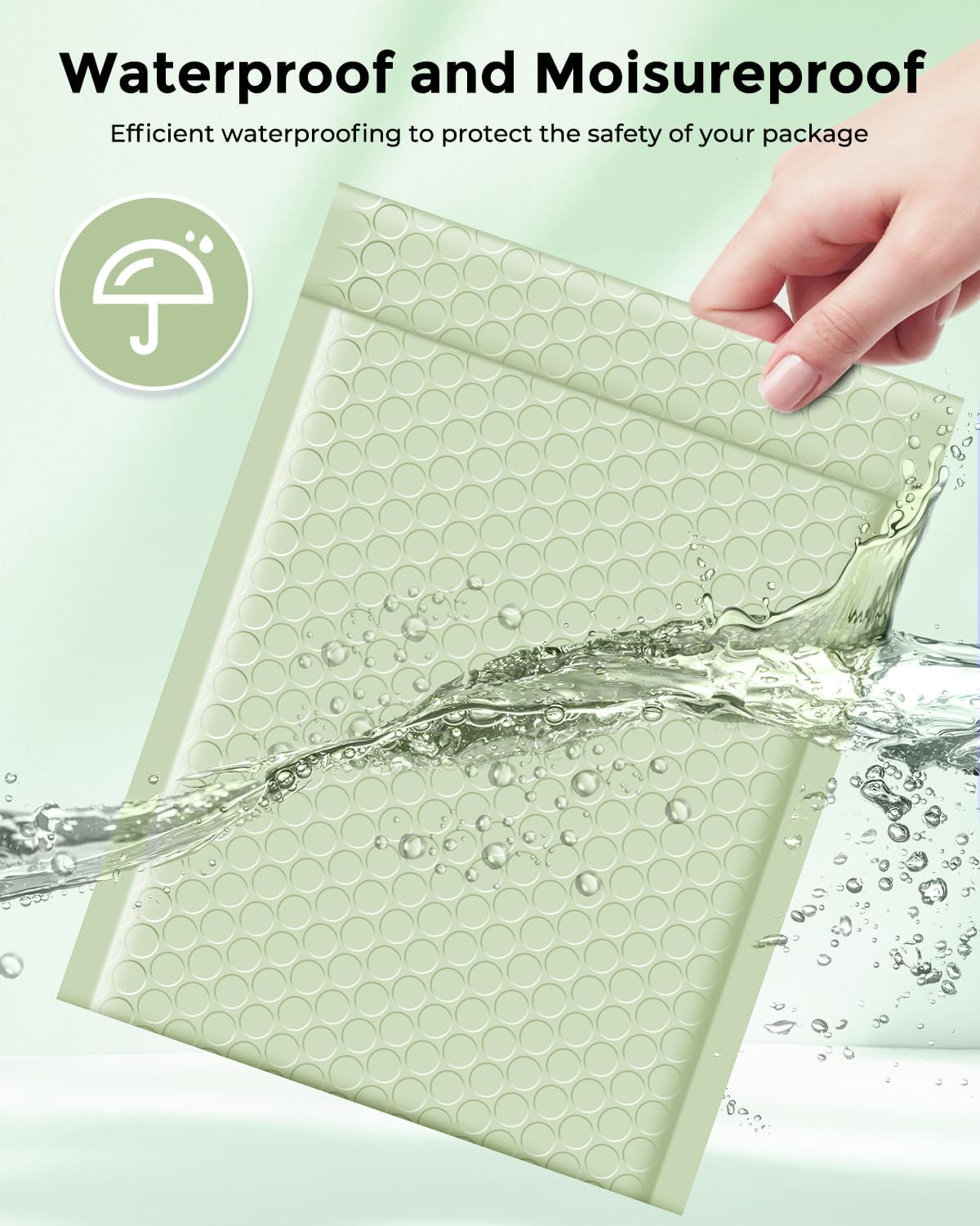 Bubble Mailers 6x10 Inch 100 Pack Mint Green Padded Envelopes