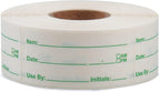 500 Stickers 1 x 2 Inch Use by Dissolvable Labels Green