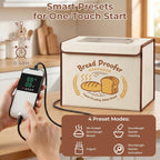Extra Large Folding Bread Proofing Box with 50-113℉ Temp Control & 48H Timer, Dough Proofer with Hygrometer, Metal
