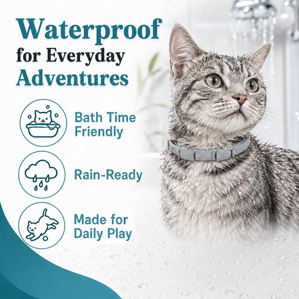 Natural Flea and Tick Collar for Cats, 4 Pack