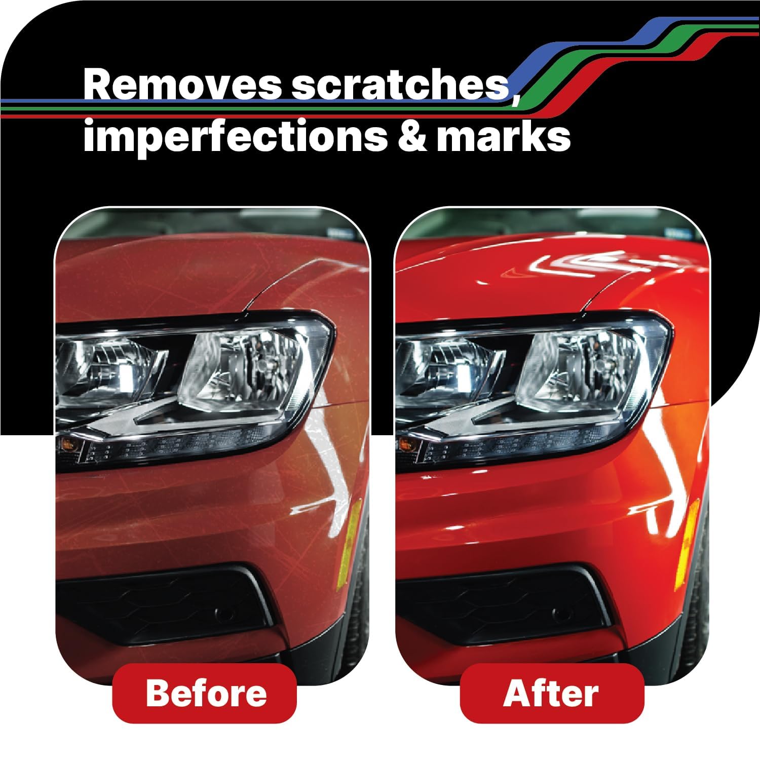 Paint Correction Compounds Step 1, 2, 3, Swirl Remover 8oz Kits, with a Towel, Silicone-Free, Clear Coat Safe Scratch
