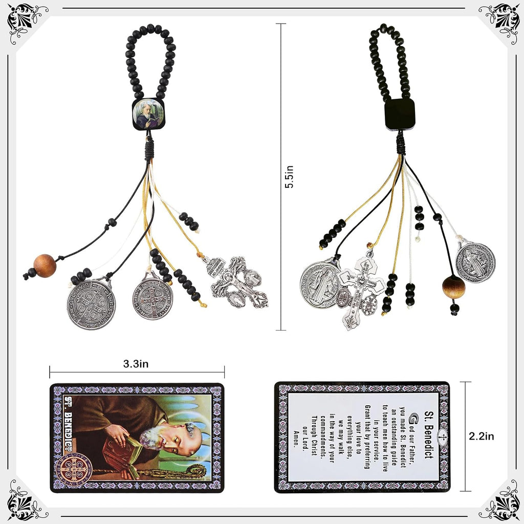 St Benedict Medals for Door with Pardon Crucifix Prayer Cards,House Blessing Catholic Gift Set for New Home Door