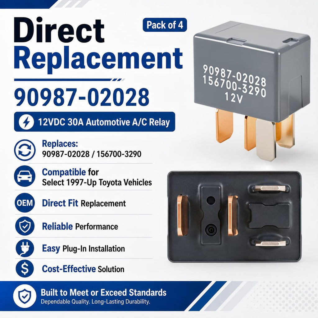 (Pack of 4) Relay 90987-02028 156700-3290