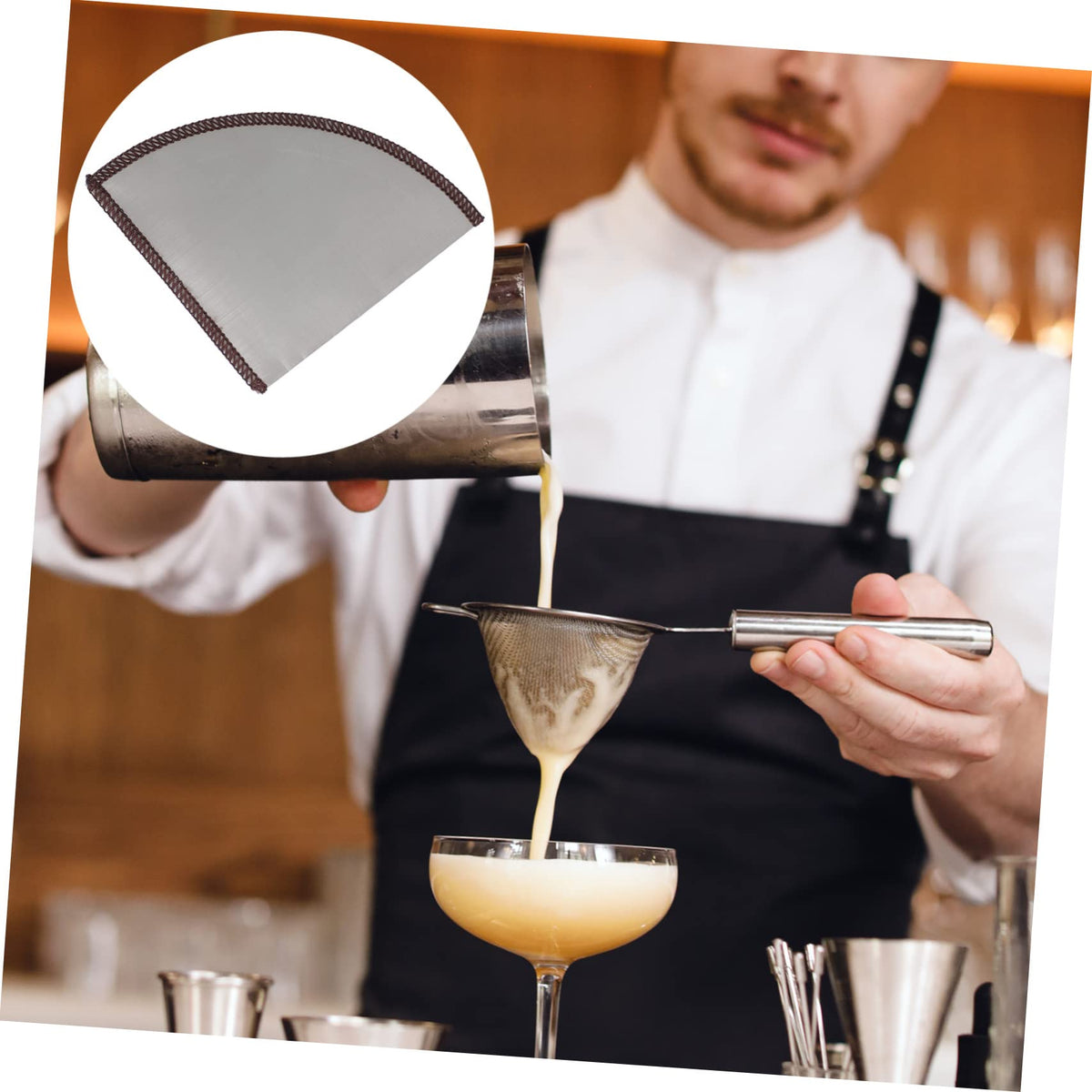 Stainless Steel Coffee Cone Filter for Manual Brewing, Reusable