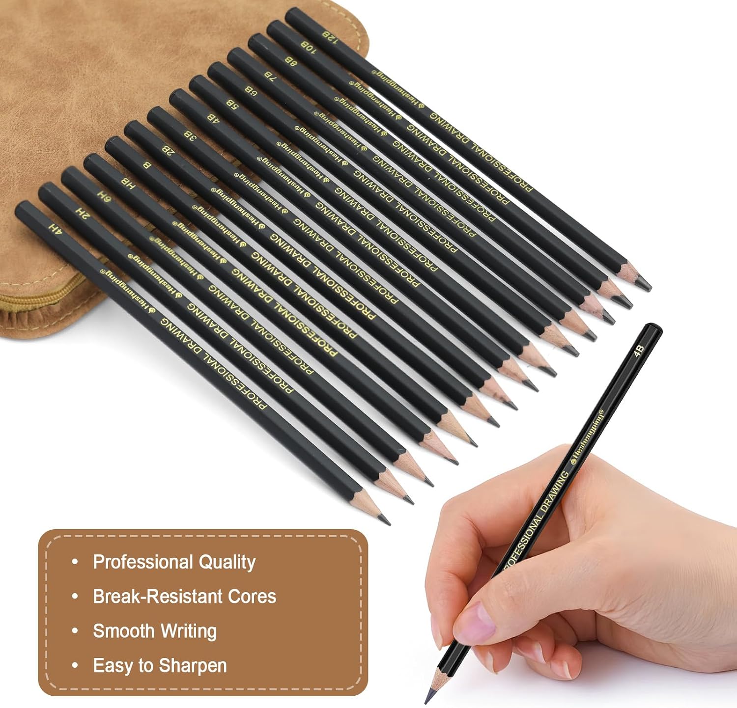 Sketching and Drawing Pencils Set 26pcs, Art Supplies Drawing pencil Kit,Graphite Charcoal Professional Pencils Set