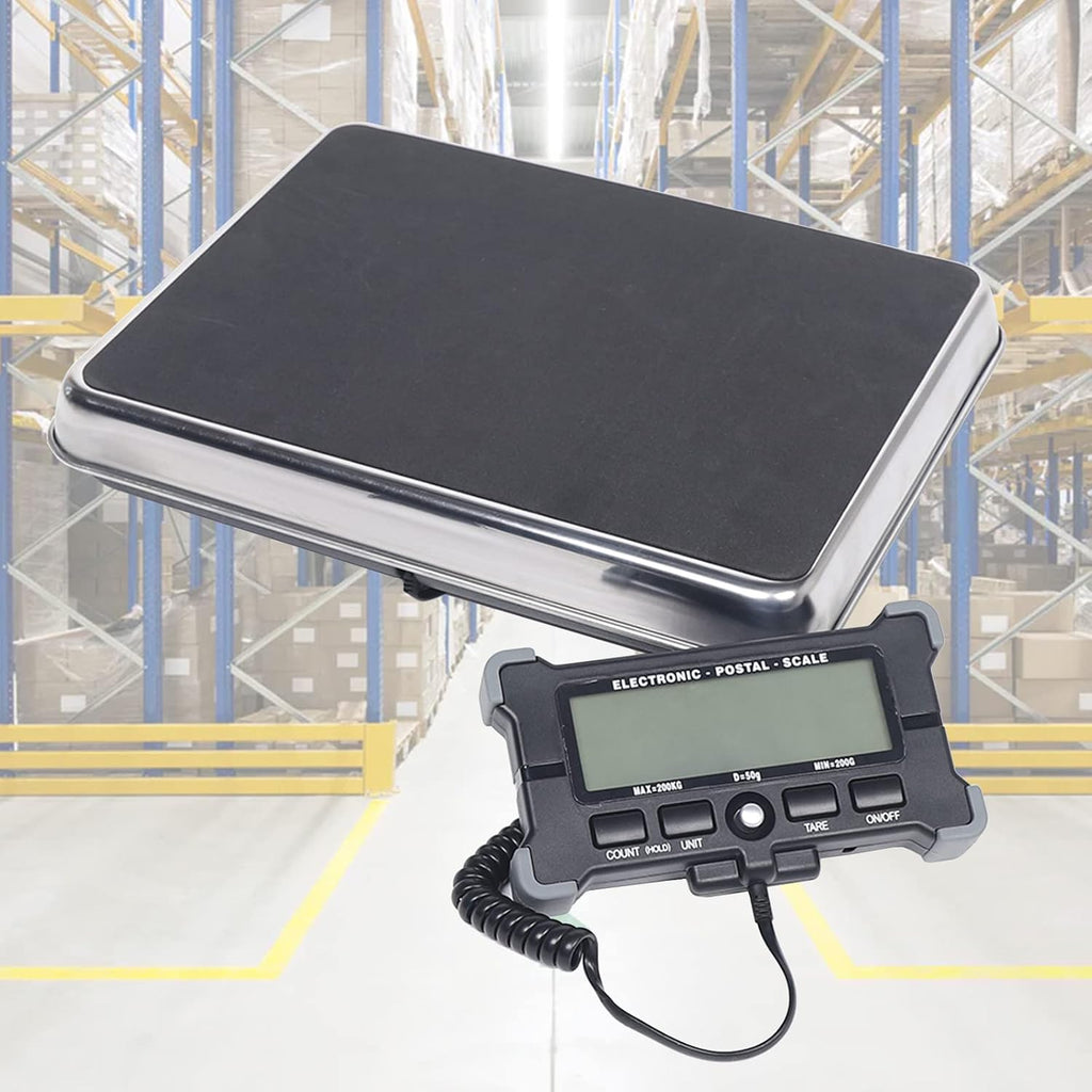 440lb Digital Shipping and Postal Scale, with Heavy Duty Stainless Steel Large Platform, Industrial Floor Scale 2 AAA
