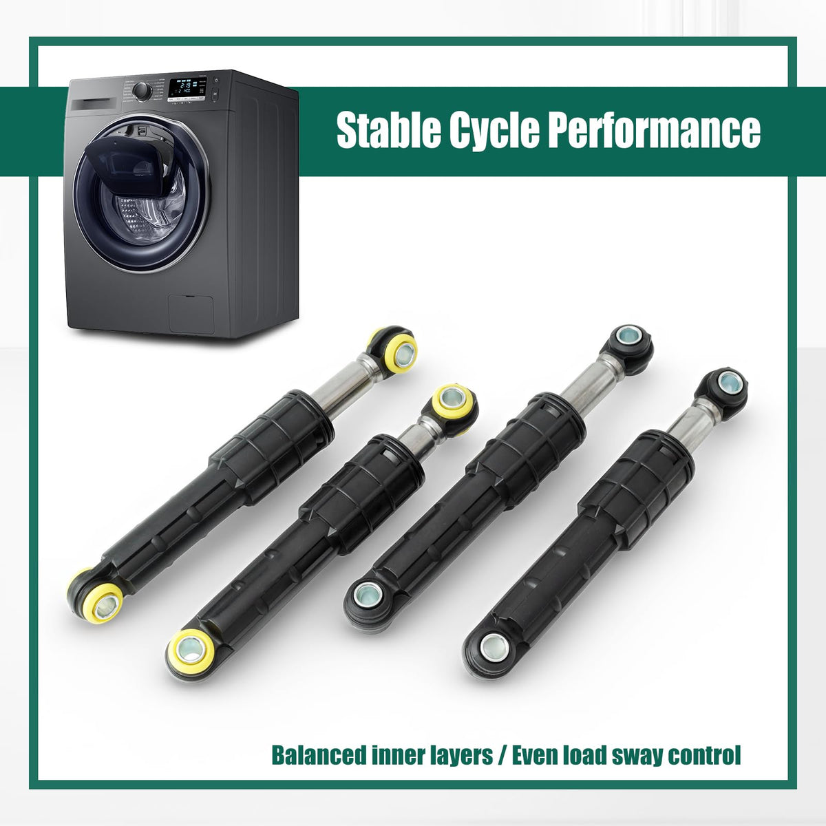YUXIVCNE Shock Absorber Kit Compatible with Samsung Washers WF42H5000AW/A2
