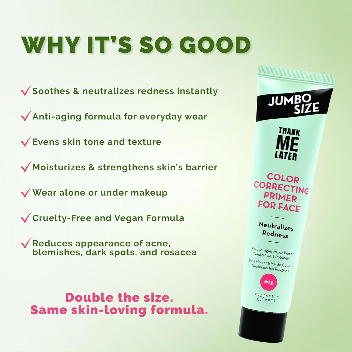 Thank Me Later Color Correcting Face Primer, 60g