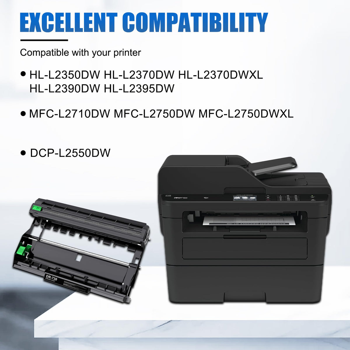 DR730 Drum Unit Replacement for Brother Printers | High-Yield Imaging Unit