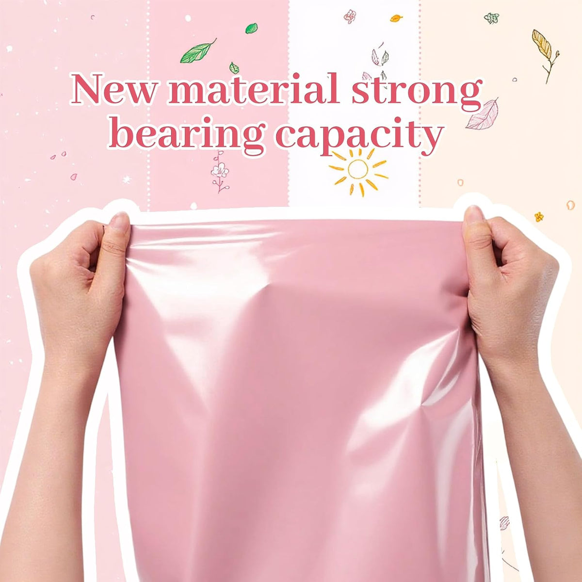 240 Pcs Poly Mailers Variety Size Pack Shipping Bags, Pink
