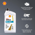 Shell Rotella T4 Triple Protection 15W-40 Diesel Engine Oil, 1 Quart (6 Pack)
