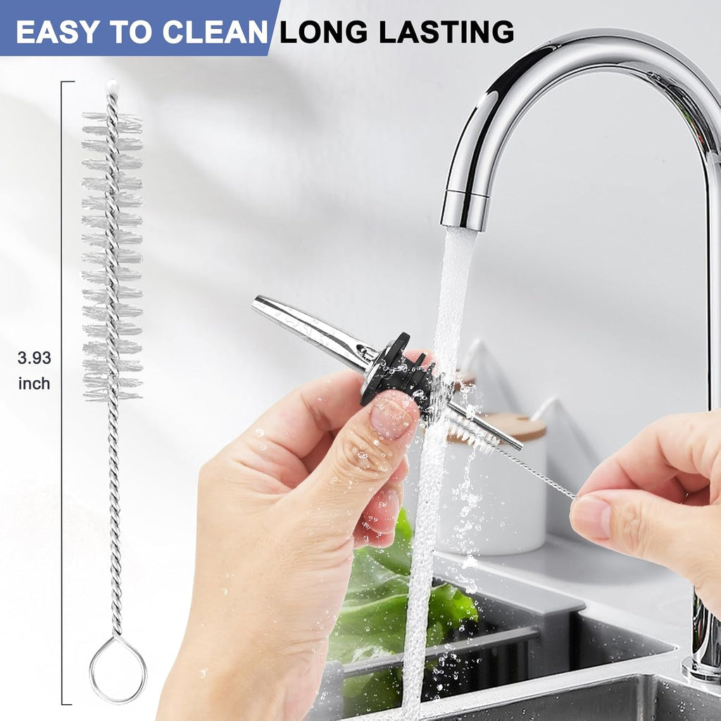 36-Pack Stainless Steel Pour Spouts for Liquor Bottles Oil Vinegar and Wine,Liquor Bottle Pourers with Rubber Dust