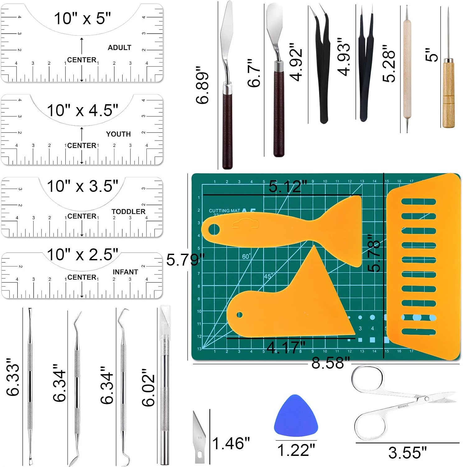 30 PCS Weeding Tools for Vinyl, Precision Craft Tools Set | Weeding Tools for Weeding Vinyl, DIY Art Work Cutting