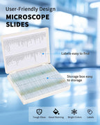 120-Pcs Microscope Slides with Specimens,Plant, Animal, Algae,etc,Educational Microscope Slides and Covers for Young