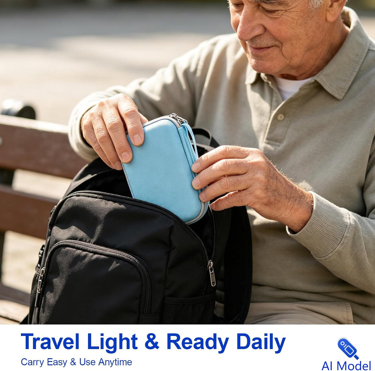 Diabetic Supplies Travel Case, EVA Hard Shell Carrying Bag for Blood Glucose Meter and Testing Kit Accessories, Daily