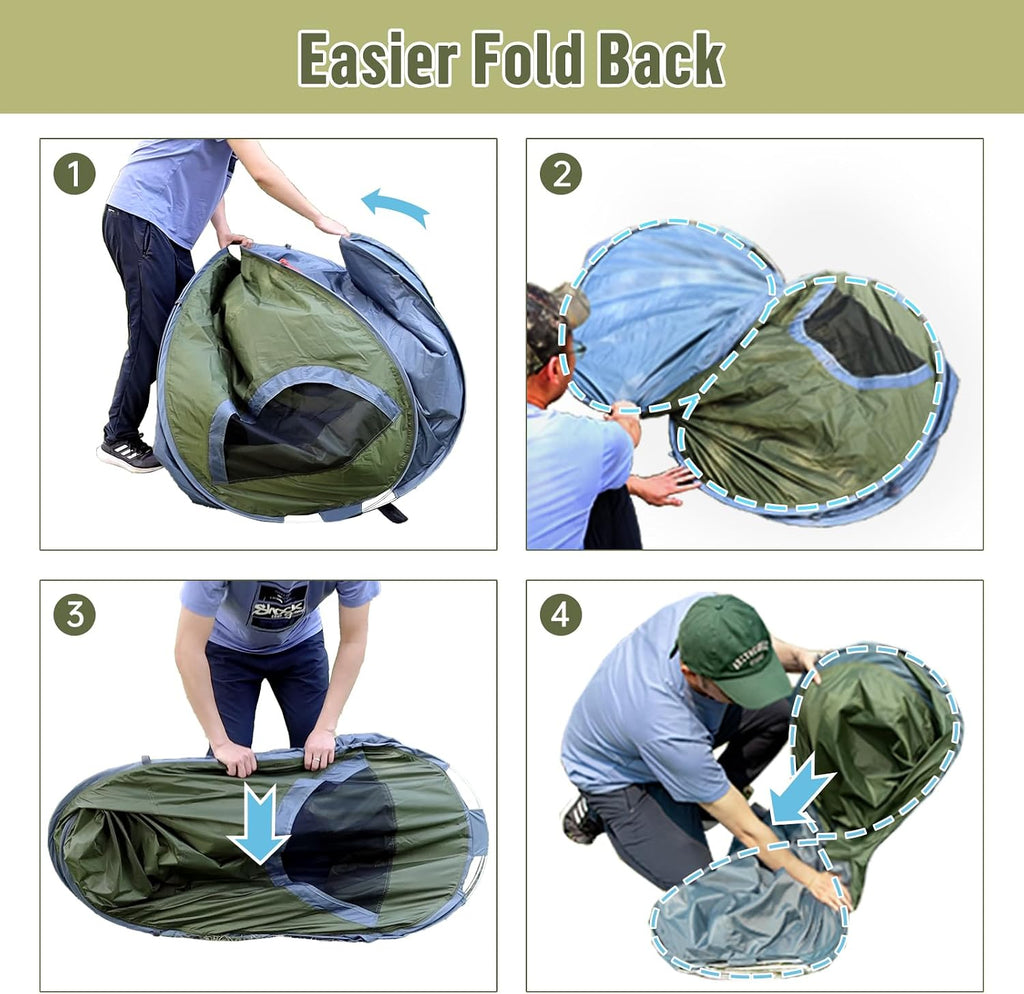 Pop-up Camping Tent: 1 Person Tent Waterproof Instant Easy Setup Outdoor Tent