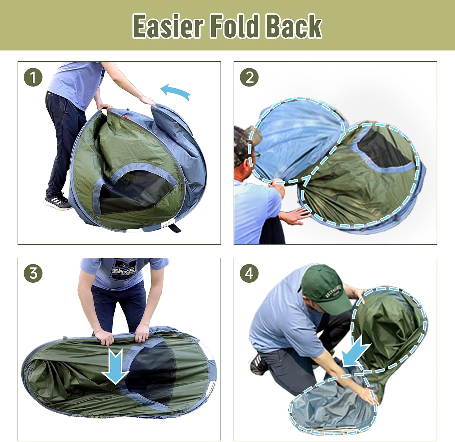 Pop-up Camping Tent: 1 Person Tent Waterproof Instant Easy Setup Outdoor Tent