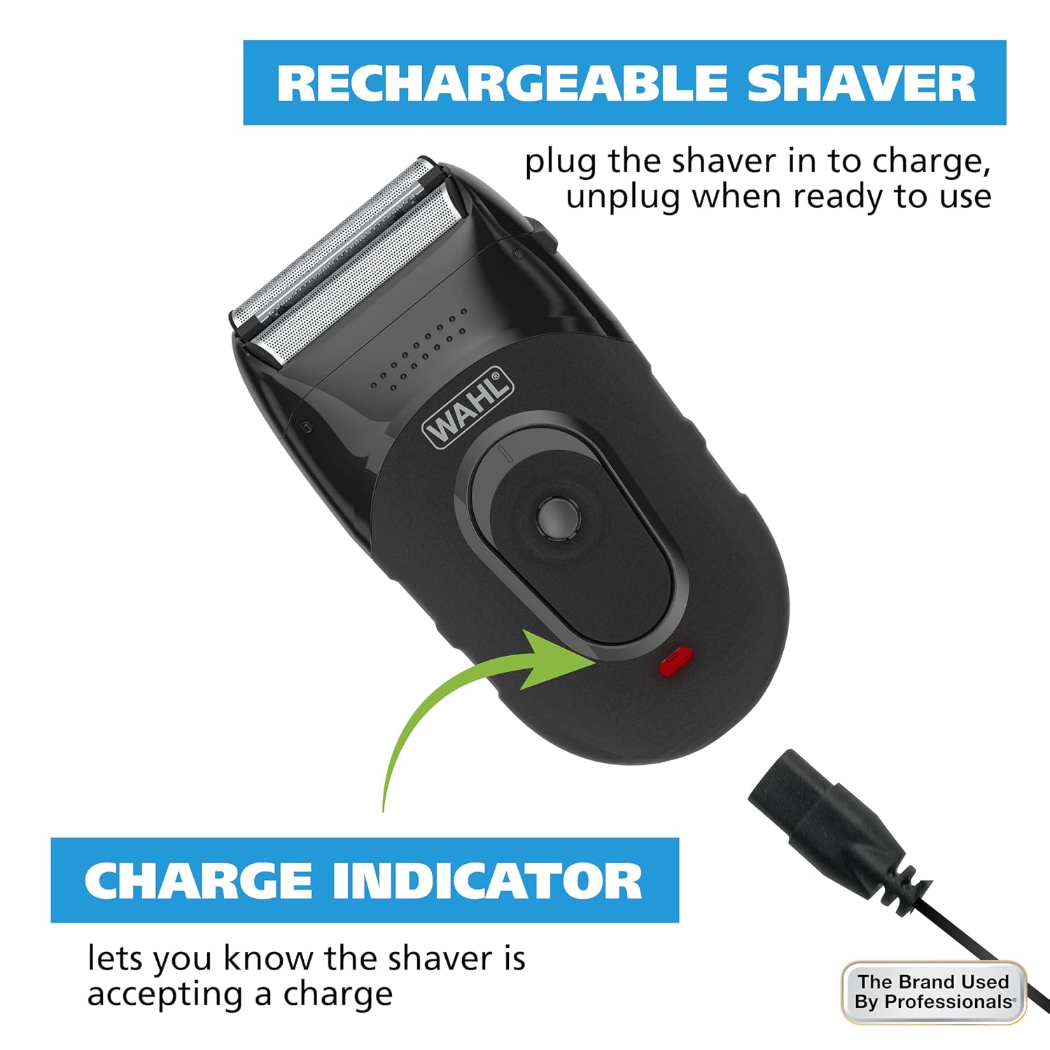 Compact Lithium-Ion Rechargeable Flexible Foil Shaver Kit & Cutter Bar | Travel-Friendly, Daily Face Shaving, Dual
