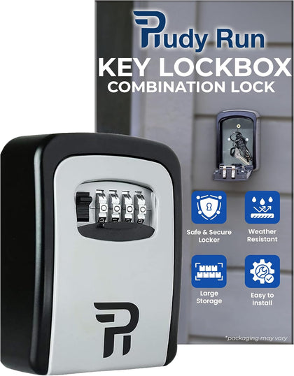 Key Lock Box for Outside – Large Outdoor Lockbox for Keys with Code, 4-Digit Combination Hidden Safe to Hide a Key