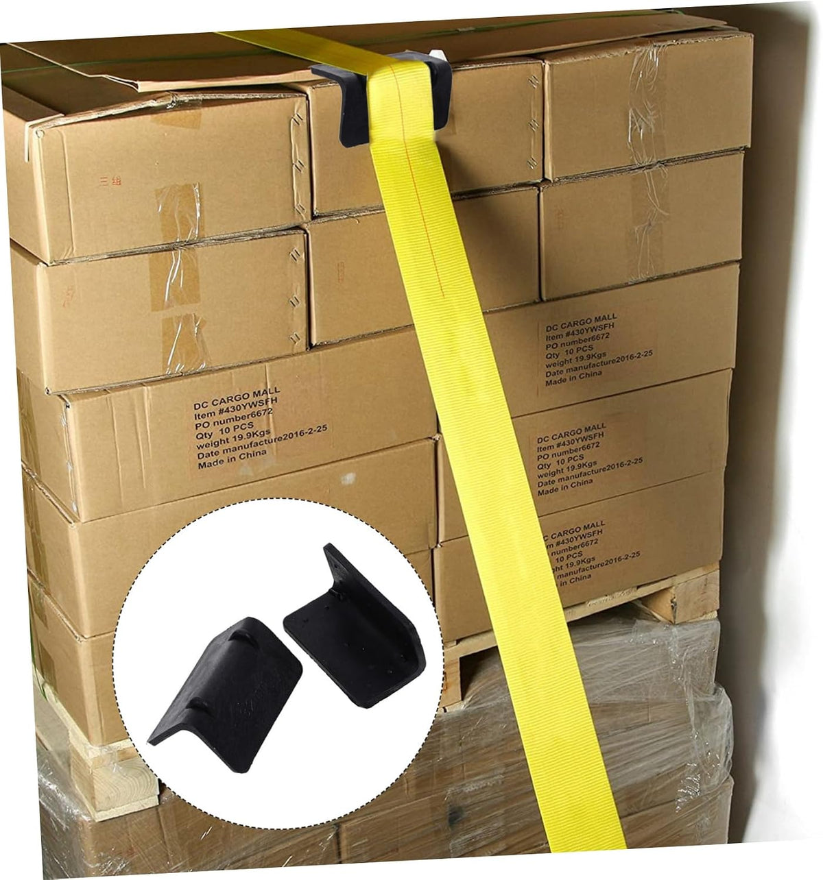 Plastic Corner Protectors 100 Pack Black L Shaped Cargo Guards