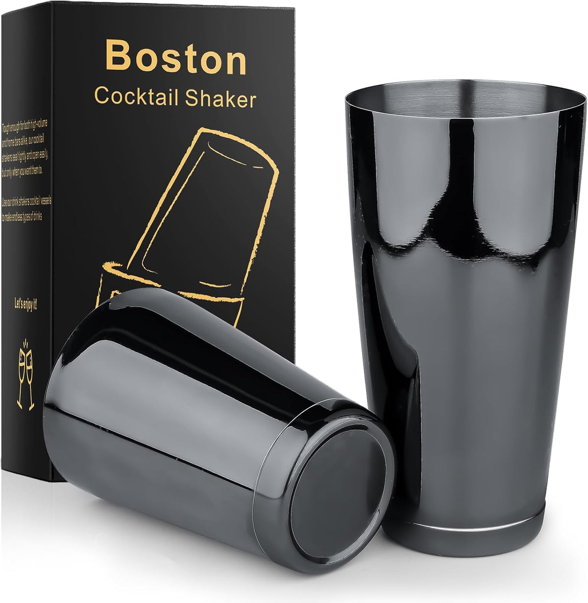 Stainless Steel Boston Shaker - 2-piece 18oz & 28oz Professional Bartender Cocktail Shaker Bartender Shaker Kit