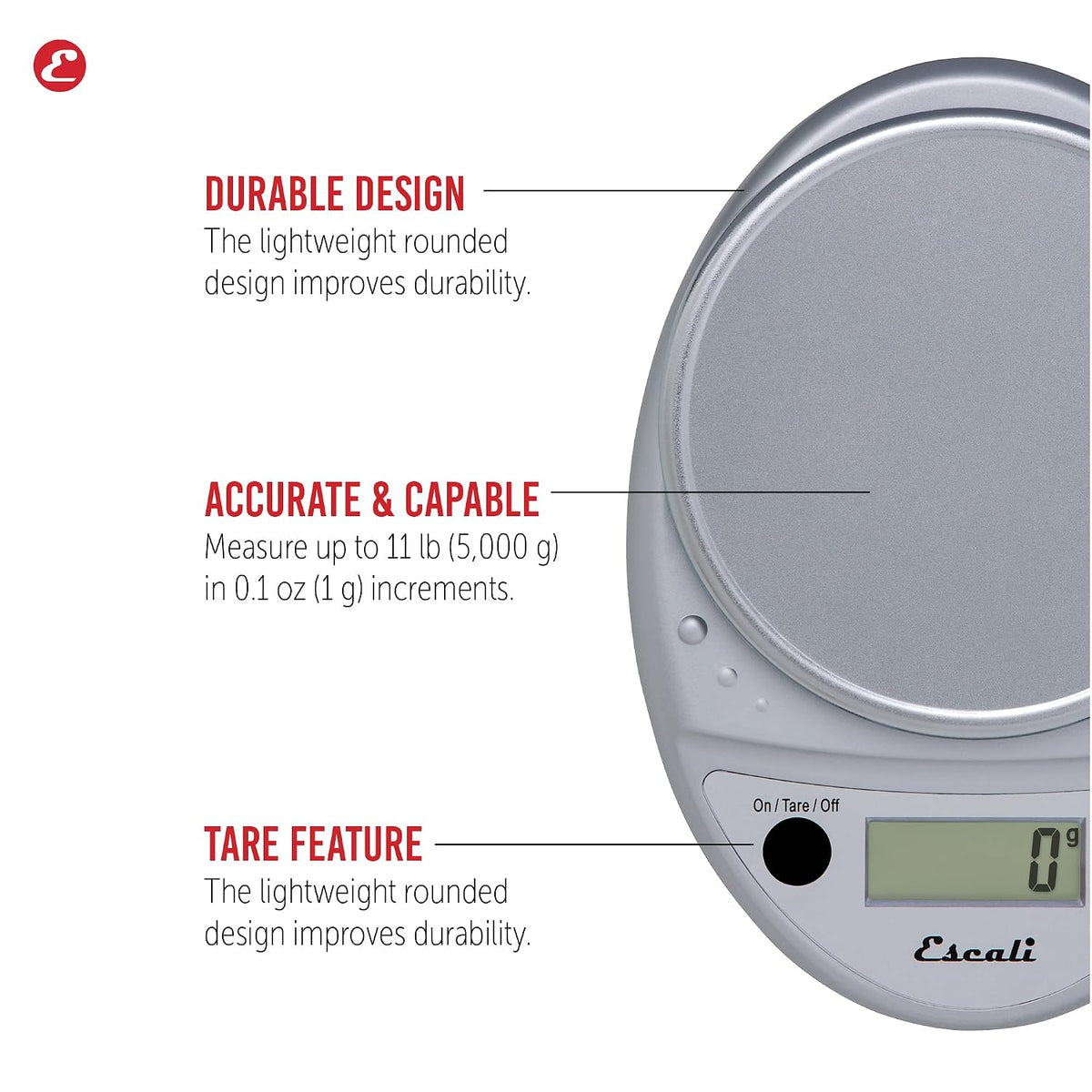Primo Digital Food Scale Multi-Functional Kitchen Scale and Baking Scale for Precise Weight Measuring and Portion