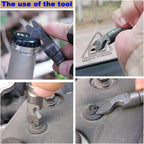 Titanium EDC Pry Bar with Bottle Opener Screwdriver Function Portable Pry Tool by LIPOUD (Flame titanium)