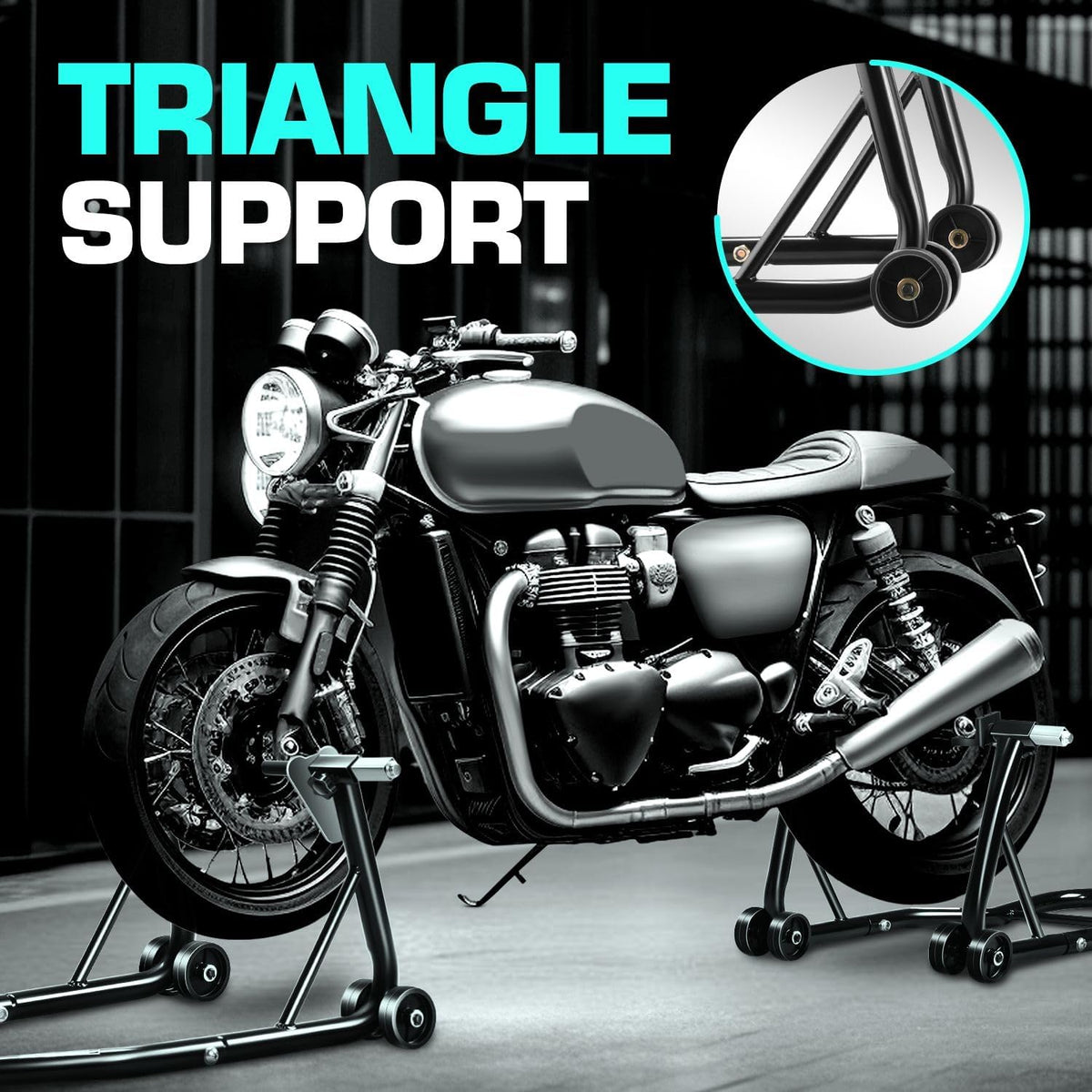 Motorcycle Stand Lift Universal Paddock Lift Stand 880 Capacity Front Wheel Fork Stand Rear Wheel Swingarm Spool