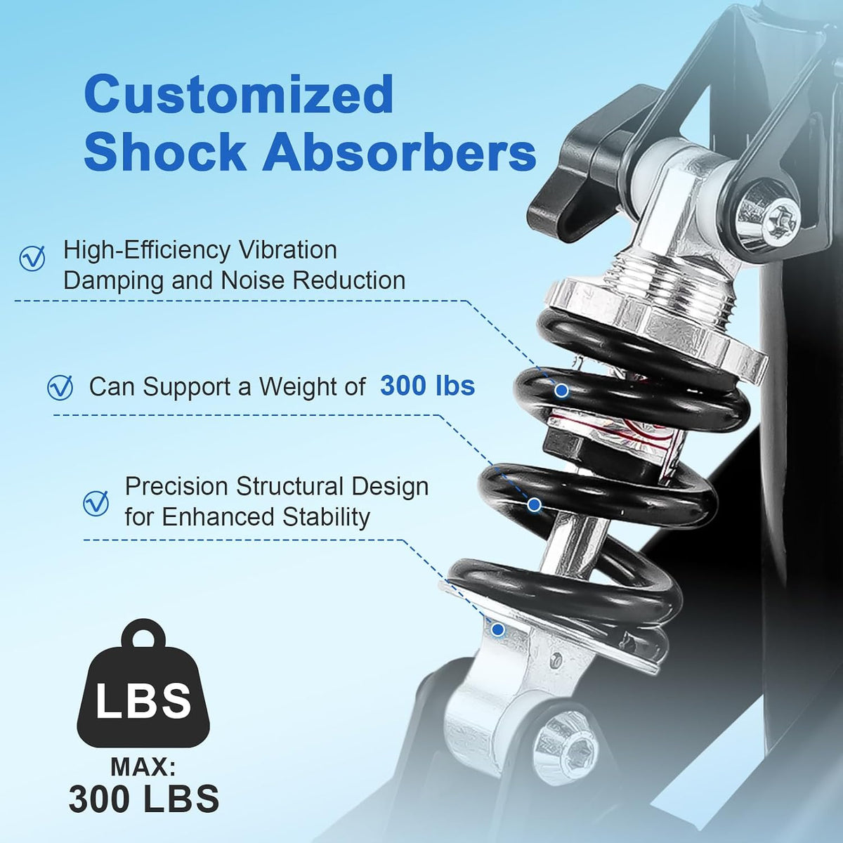 Knee Scooter for Adults for Foot Injuries, 8'' Rubber Wheels