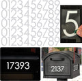 Reflective Mailbox Numbers Sticker Decal Die Cut Classic Style Vinyl Number 2" Self Adhesive 5 Sets for Mailbox