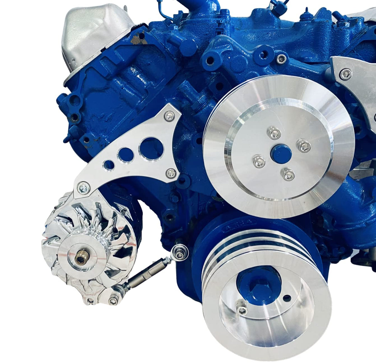 Chap Performance compatible with 429 460 Ford Alternator Bracket Low Mount using Mechanical Water Pump BBF