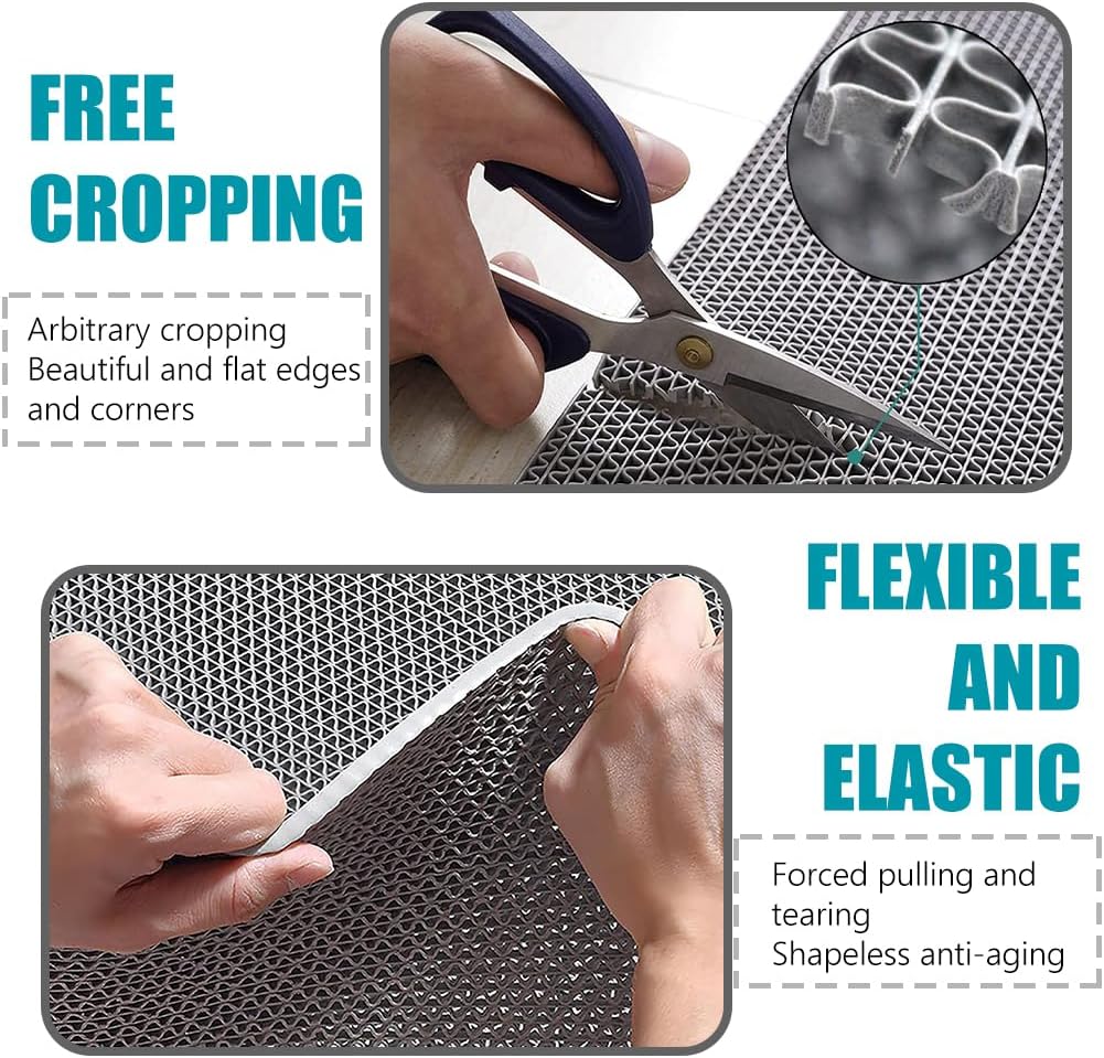 Anti Slip Drainage Mat Cutable Pool Flooring Bathroom Mats 3FTX10FT PVC Mesh Rubber Matting Heavy Duty for Garage