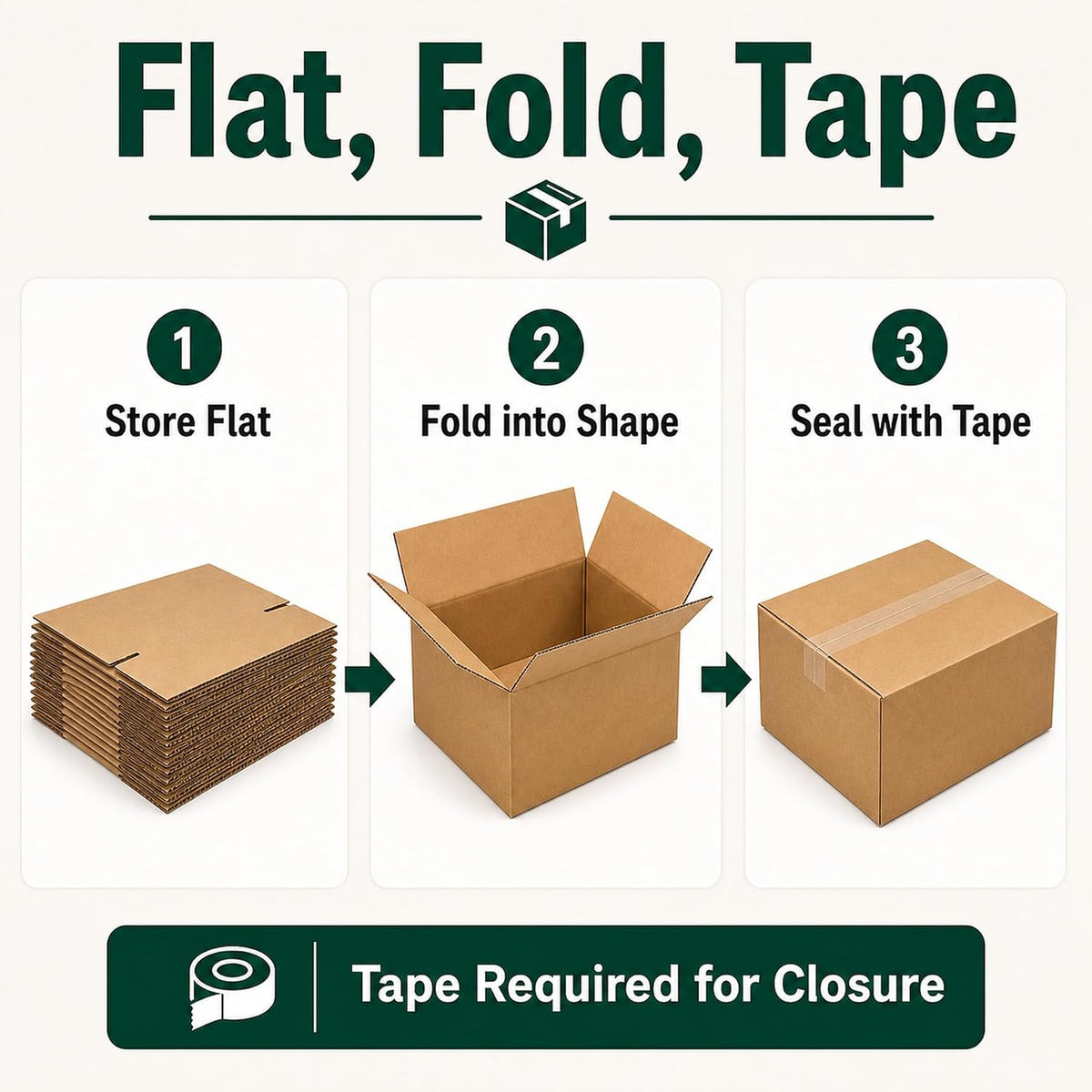 10x8x6 Brown Kraft Shipping Boxes for Small Business, 20 Pack