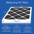 16x20x2 Pleated MERV 8 Pure Carbon Air Filters 3 Pack